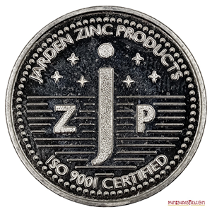 MUESTRA DE COSPEL PARA ACUÑAR DE JARDEN ZINC PRODUCTS