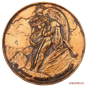 MEDALLA DEL DELIRIO SOBRE EL CHIMBORAZO EN COLOR BRONCE