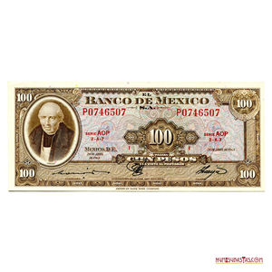 SOBERBIO 100 PESOS MEXICANO DE 1963 EN ALTO GRADO DE CONSERVACIÓN