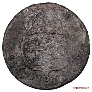 MUY ESCASO CUARTILLO DE CARACAS DE 1813, SOLO 10.000 PIEZAS ACUÑADAS